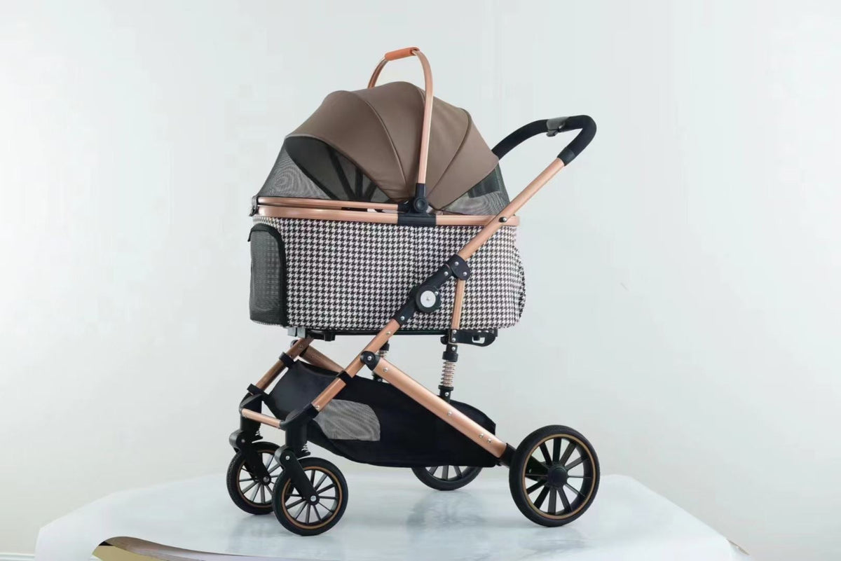 Detachable Foldable Shock-absorbing Lightweight And Portable Pet Stroller Suitable For Outdoor Use
