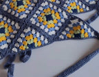 3-in-1 Crochet Granny Square Bandana – Handmade Headband, Pet Collar &Mom Neck Scarf | Colorful Boho Accessory | Retro Crochet Gift