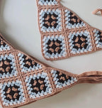3-in-1 Crochet Granny Square Bandana – Handmade Headband, Pet Collar &Mom Neck Scarf | Colorful Boho Accessory | Retro Crochet Gift