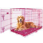 24-42" Pink Wire Dog Crate RED24-42