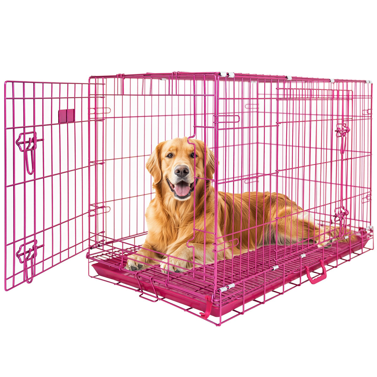 24-42" Pink Wire Dog Crate RED24-42