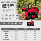 Pet Life ® 'Deluxe 360° Vista View' Zippered Soft Folding Collapsible Metal Framed Pet Dog Crate House Carrier w/ Removable Bowl and Pop-out Tray