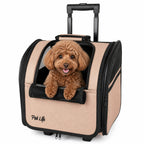 Pet Life ® 'Pawdon Me '  Wheeled Airline Approved Travel Collapsible Pet Dog Carrier