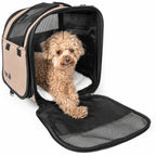 Pet Life ® 'Pawdon Me '  Wheeled Airline Approved Travel Collapsible Pet Dog Carrier