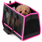 Pet Life ® 'Posh Paw' Elegant Leatherette Designer Fashion Travel Pet Dog Carrier Tote