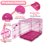 24-42" Pink Wire Dog Crate RED24-42