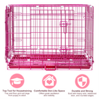 24-42" Pink Wire Dog Crate RED24-42