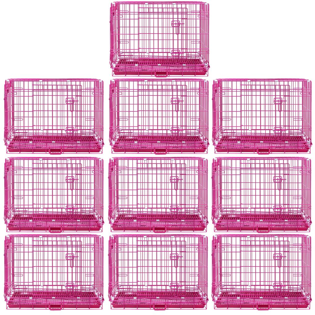 24-42" Pink Wire Dog Crate RED24-42